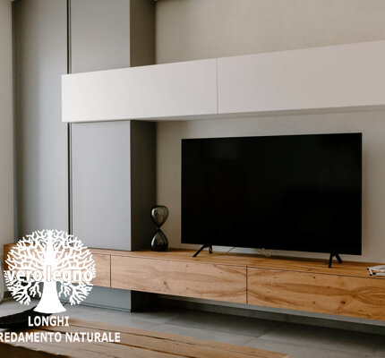 PARETE GIORNO LIVING MILANO IN LEGNO NATURALE E LACCATO PARETE GIORNO LIVING MILANO IN LEGNO NATURALE E LACCATO
